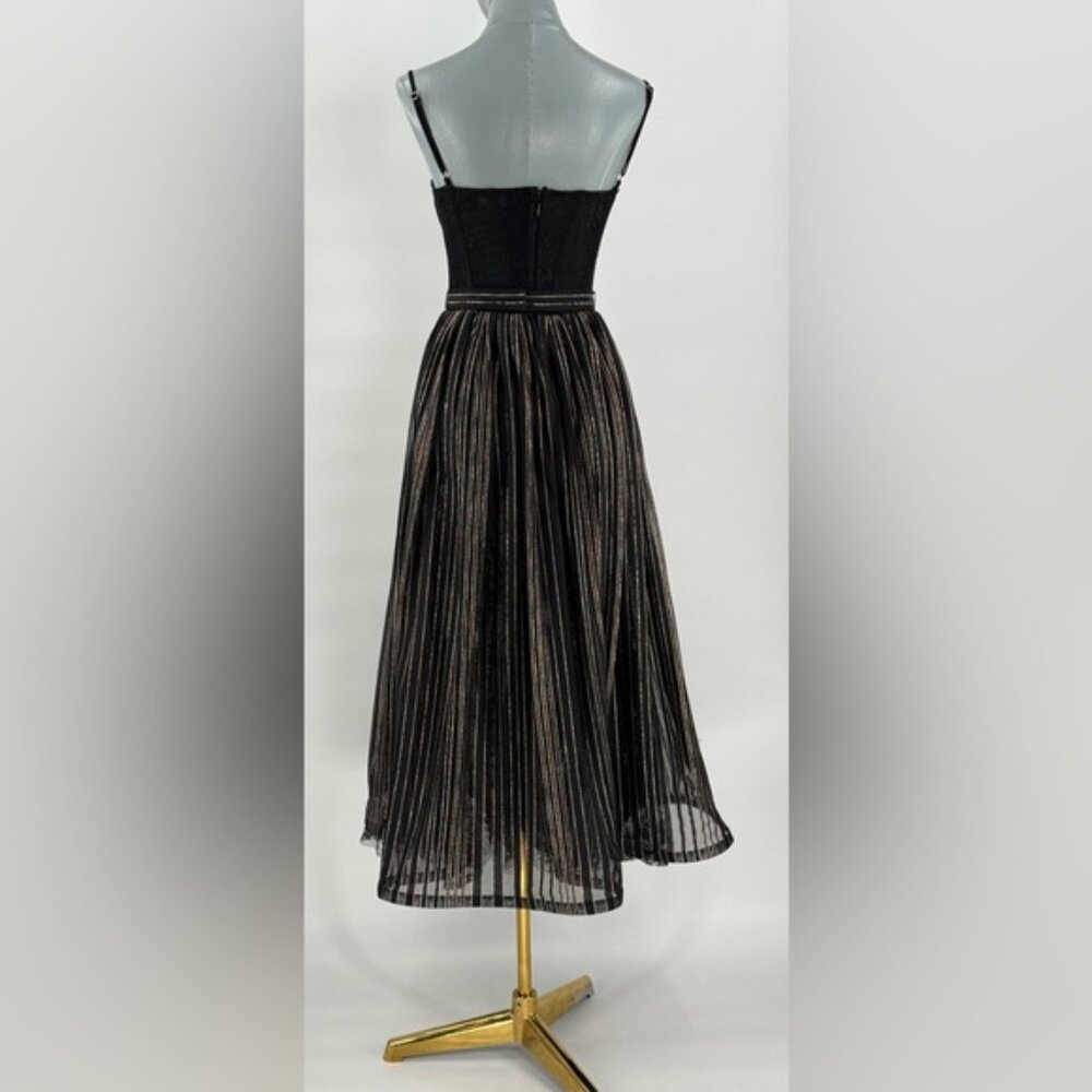 🆕 PATBO 🧿 NWOT Prism Lace & Lurex Metallic Thread Midi-Dress, Sz BR 36 US 4 - Picture 8 of 15
